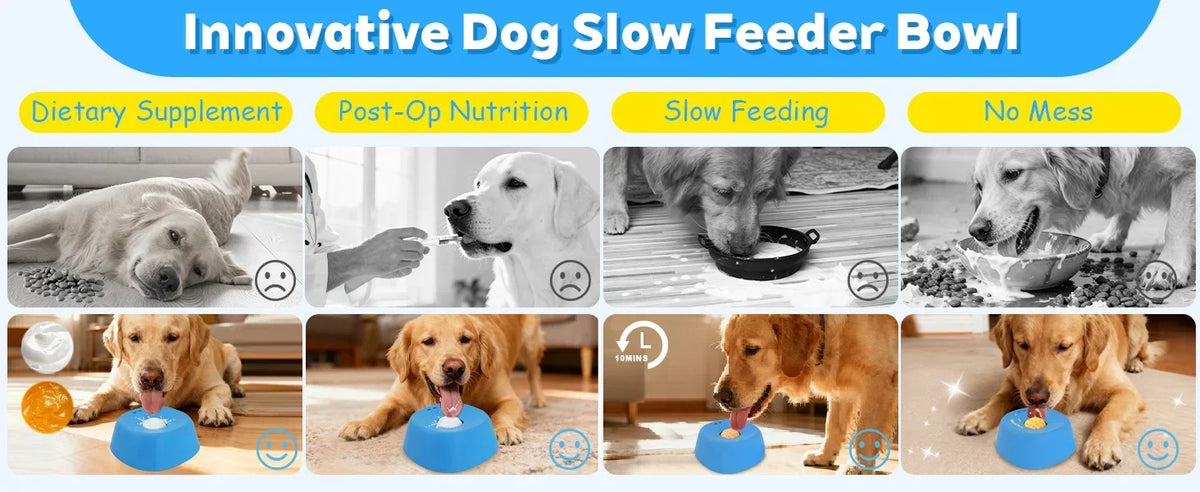 Ball-Shaped Lick Mat Anti-Choke Design, Pet Feeding Gift 2026 – Anti-Slip Slow Feeder Dog Bowl