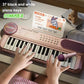 Piano Kids Keyboard Toy With Microphone 37 Keys Educational Musical Toy Back To School 2026 Gift Idea