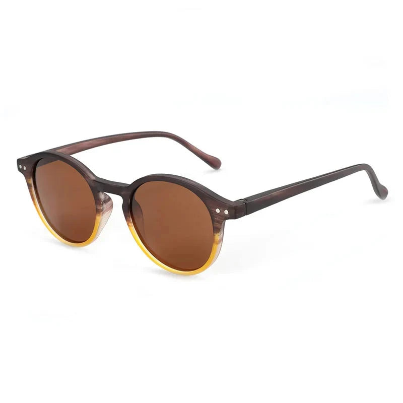 Retro Sunglasses Compact Round Frame UV400 Men Women Vintage Goggles Shade