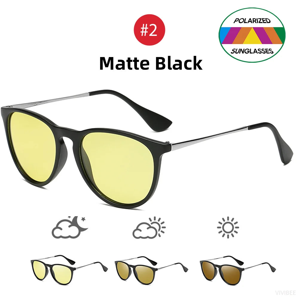 Sunglasses Photochromic For Night Driving Polarized UV400 Lenses Color Changing Glasses Fall 2025 Trend