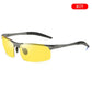 Vision Night Glasses Aluminum Alloy Frame Polarized Sunglasses Day Night Driving UV400 Yellow Lenses Fall 2025 Gift
