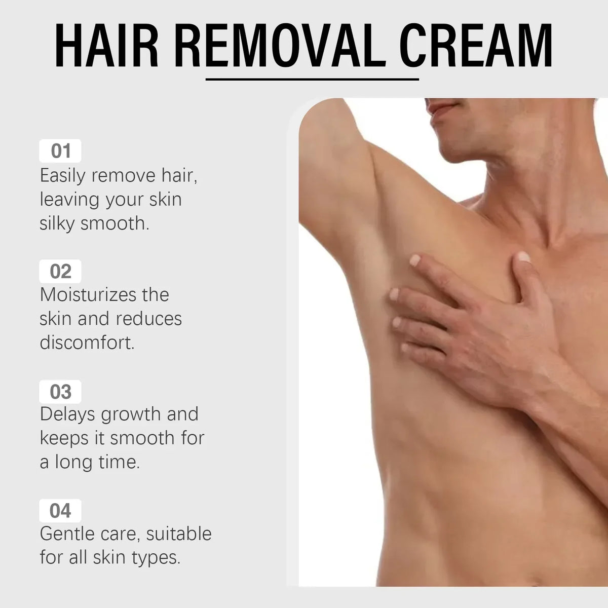 Hair2026 Edition Removal Cream 100g Intimate Areas Painless Non Irritating Beard Removal Grooming Trend