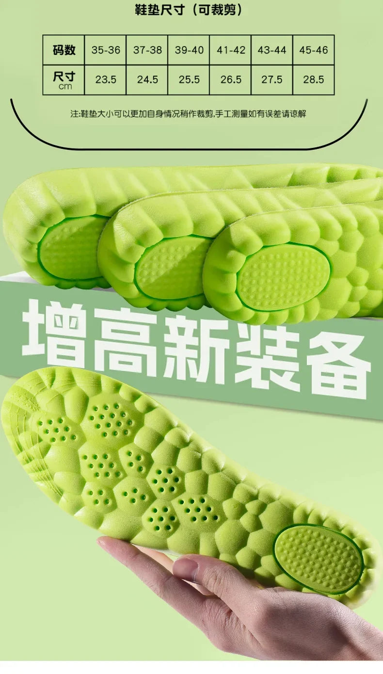 Breathable, Shock-Absorbing, Light Sports Air Insole 2026 – Height Increase Insoles EVA