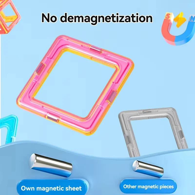 Magnetic Building Blocks Kit for Kids, 30-168PCS Educational Magnetic Tiles for Creative Learning and Imaginative Play