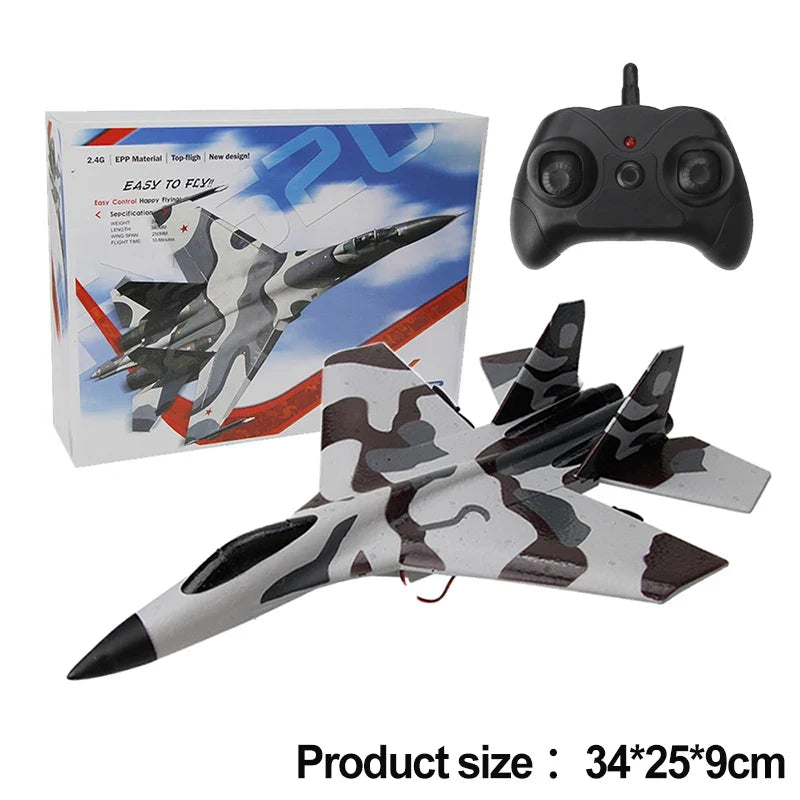 EPP Remote Control SU-35 Fighter Plane - 2.4G Glider Aircraft for Kids, Simple to Fly Toy