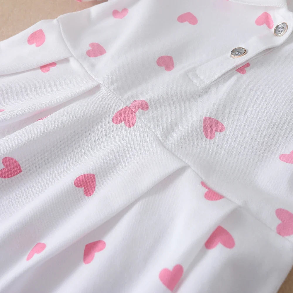Light girls’ dress - polo collar, knee-length, cotton-elastane, for summer wear