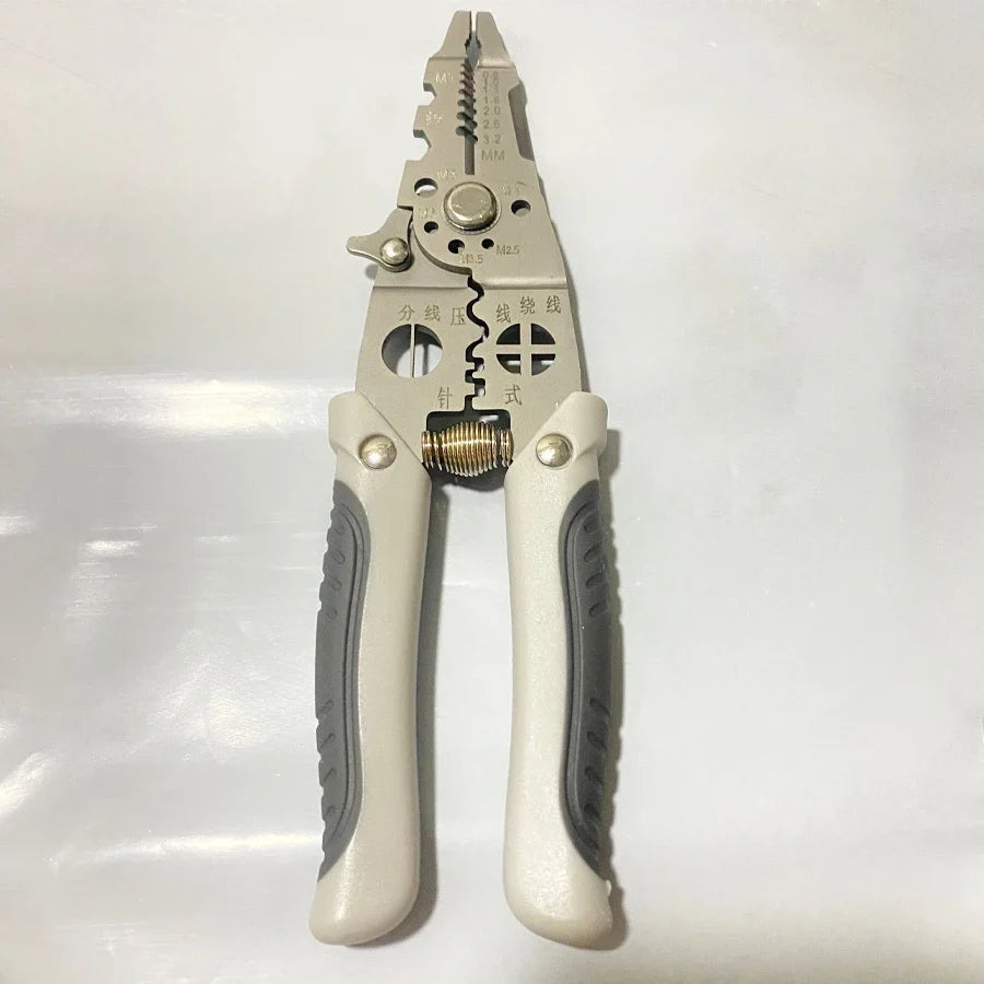 Multifunctional Electrician's Wire Stripping Pliers - 7 Inch Anti-Slip Household Tools for Maintenance