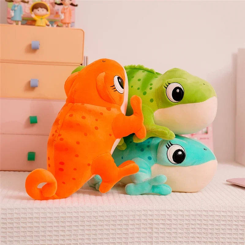 Chameleon Plush Pillow 30cm Cartoon Reptile Cozy Gift