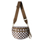 checkered nylon, box shape, travel and daily use – Multi-Use unisex crossbody bum bag