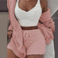 Fluffy Pajamas Kit for Women Plus Size Tank Top Shorts Winter Sleepwear