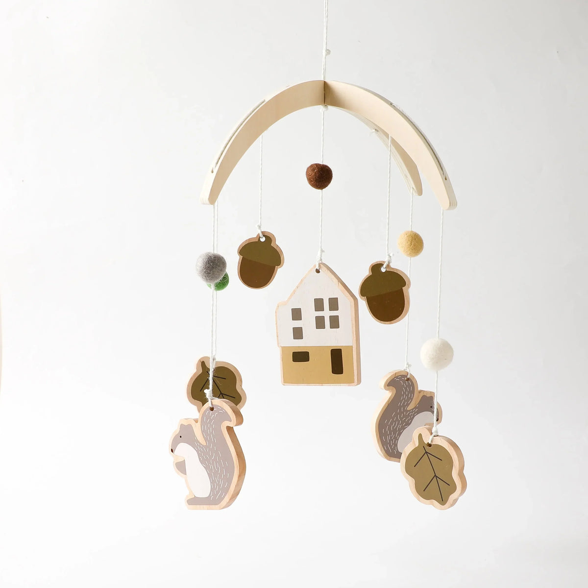 Mobile Baby Wooden Crib Hanging Toy Newborn Nursery Fall 2025 Soothing Music Developmental Gift