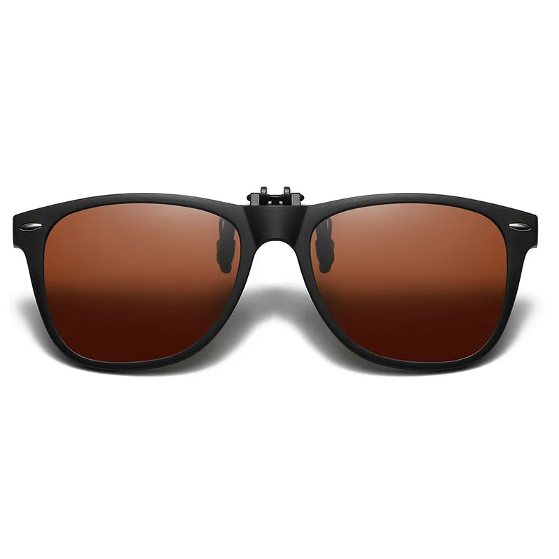 Polarized Photochromic UV Anti-Glare Driving Goggles, Vintage Square Style, Fall 2025 Safe Driving – Night Vision Clip-On Sunglasses