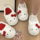 Warm Unisex Slippers - Plush-Lined, Plush Fabric, Indoor Household Wear For Autumn And Winter