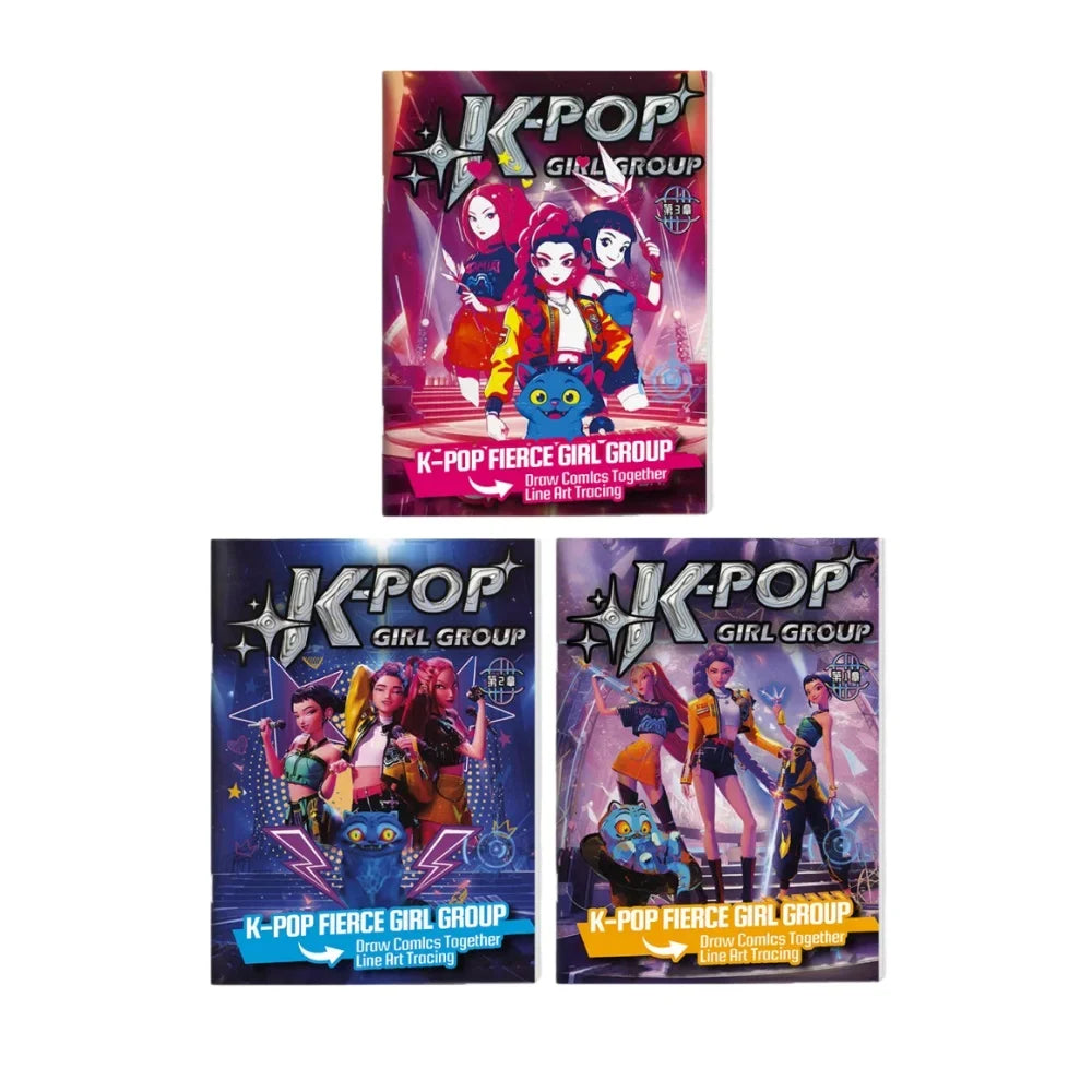 Book Coloring Kpop Demon Hunters Anime Sketches Rumi Mira Zoey Cute Line Drawings Back to School 2025 Gift