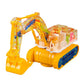 Mechanical Gear Excavator Toy with LED Lights & Music - Educational Motor-Driven Digger for Toddlers
