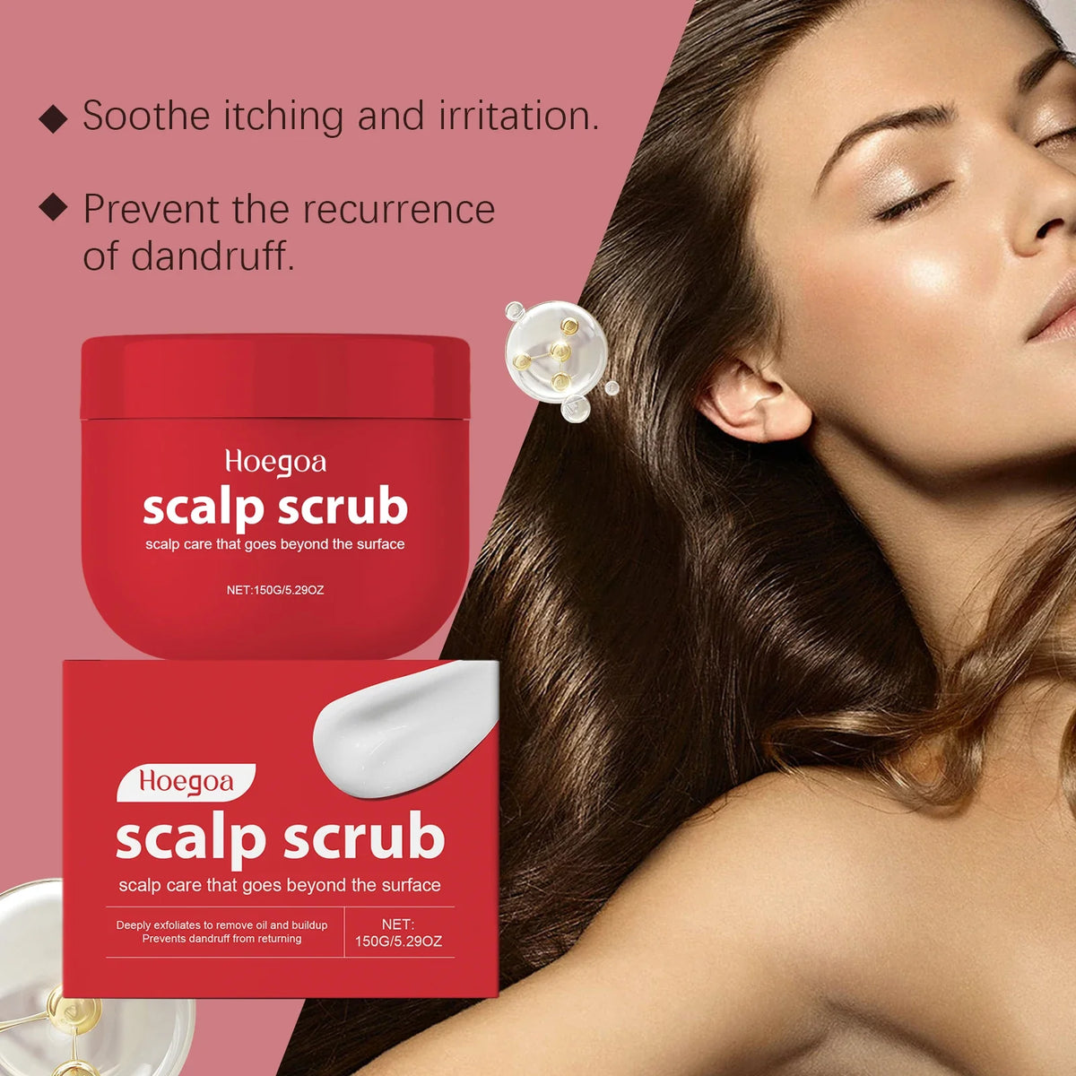 Scrub Scalp Exfoliating Shampoo Anti-Dandruff Deep Cleansing Nourishing All Hair Types