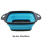 Silicone2026 Edition Folding Drain Basket 2-In-1 Collapsible Colander For Fruits And Vegetables Space-Saving Kitchen Device Fall