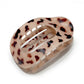 Claw Hair Clip Oval Design Leopard Print Acrylic Barrettes Spring 2026 Trend Gift