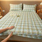 Protector Mattress Quilted Plaid Cover Breathable Antibacterial Bedding Fall 2025 Fresh Sleep