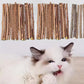 Organic Matatabi Cat Chew Sticks 15-Pack - Silvervine Catnip Dental Toy for Teeth Cleaning