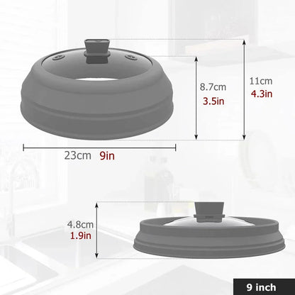 Microwave Splatter Cover 10.5 Inch Foldable Silicone Plate Cover Kitchen Essential Fall 2025 Steam Venting Simple Clean