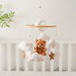 Crib Wooden Mobile Felt Bear Musical Newborn Sensory Toys
