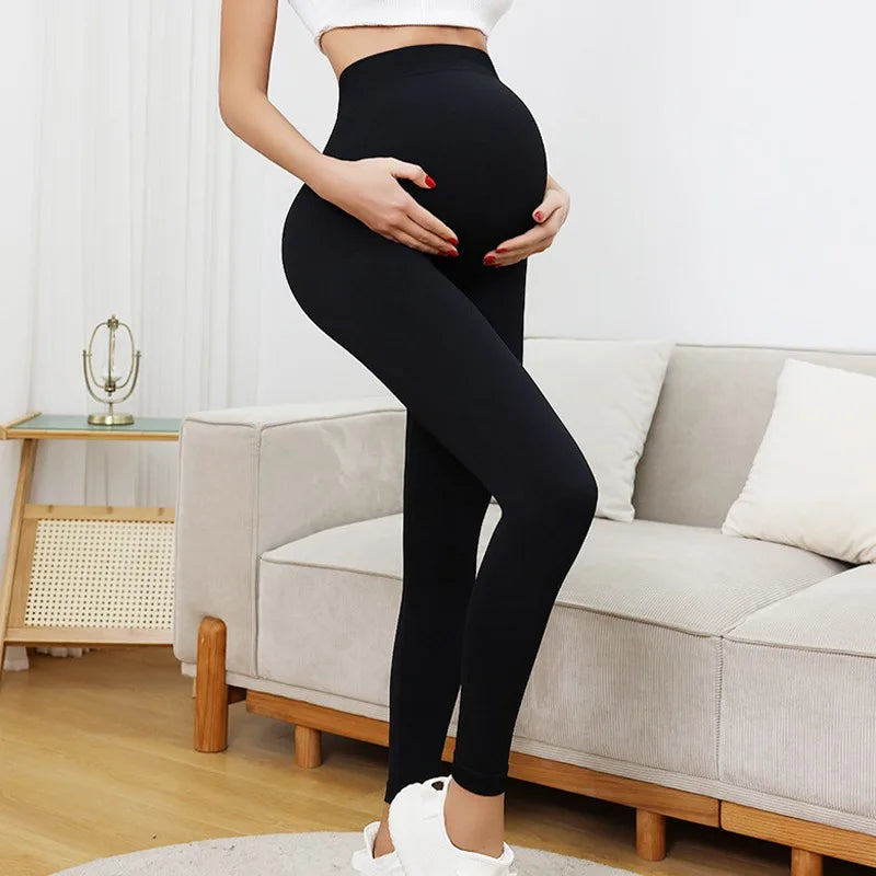 High Waist Ankle-Length Seamless Knit, For Pregnancy And Workouts – Supportive And Flattering Women’s Maternity Leggings