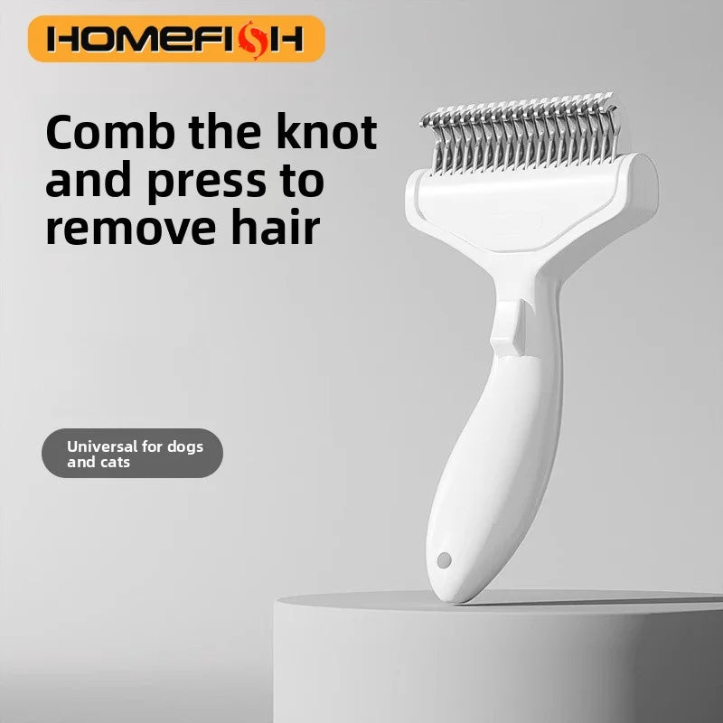 Pet Grooming Brush Floating Stainless Steel Deshedding Device For Long Haired Pets TikTok Viral 2026 Gift