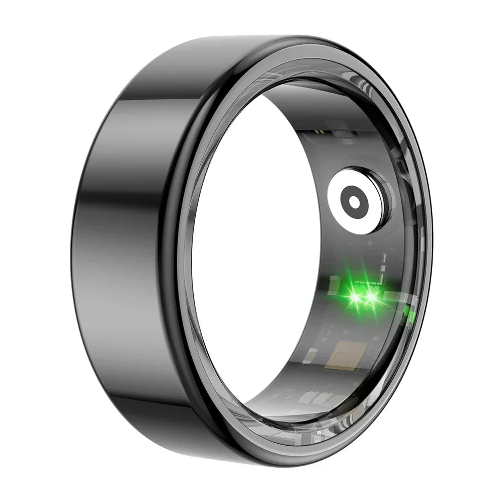 Smart Ring Health Tracker IP68 Water-Resistant Heart Rate Sleep SpO2 Multi Sport Modes Titanium Shell Fall 2025 Gift