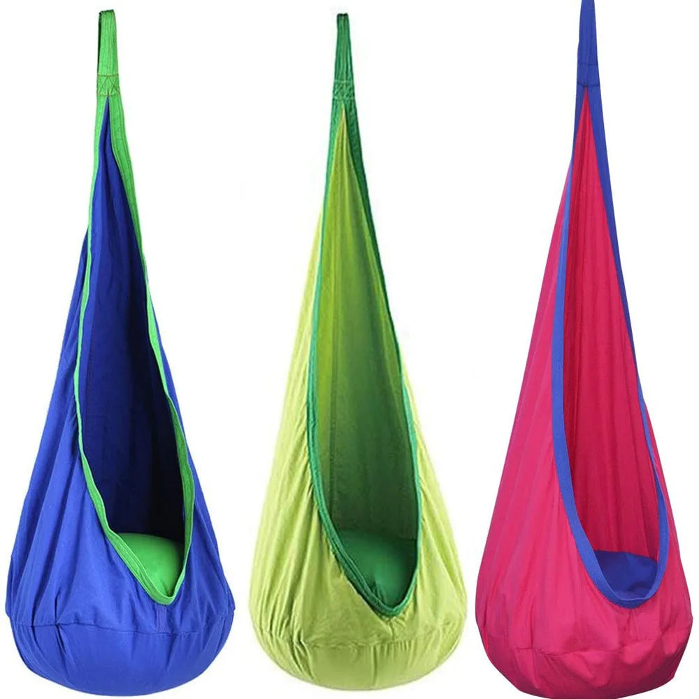 Kids Hanging Chair Parachute Cloth Swing Pod Travel-Friendly Indoor Courtyard Fall 2025 Cozy Inflatable Cushion