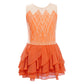 Light Girls' Leotard - Rhinestone Embellished, Mesh Skirt, Polyester/Nylon/Elastane, For Ballet, Gymnastics