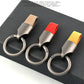 Cowhide Leather Keychain Carabiner Ring Regular Carry