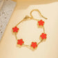 Bracelet2026 Edition Stainless Steel Double Sided Clover Petal Design Gold Plated Five Leaf Charms Gift Idea for Moms Fall