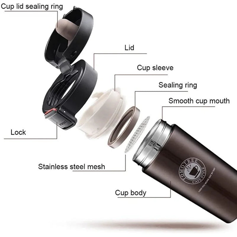 Stainless 380ml Steel Vacuum Insulated Coffee Cup - Double Layer Tea Mug for Outdoor Sports, Leak-Proof Travel Bottle