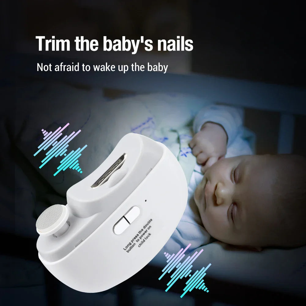 Motor-Driven Nail Clippers 2-in-1 Baby Manicure Trimmer Anti-Splash Infant Nail Groomer Newborn Maintenance Fall 2025 Safe