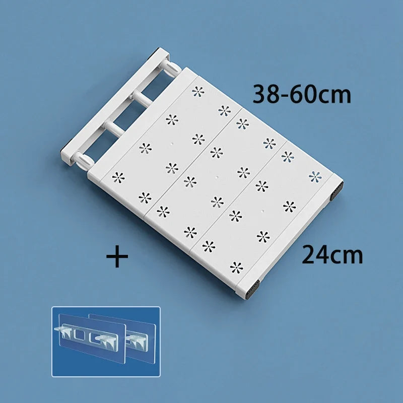 Wall-Mounted Flexible Shelves - Household Organizers for Closet, Bathroom & Kitchen Storage