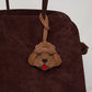 Bag Leather Charm No Face Keychain Black Cozy Cute Gift