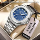 Deluxe Quartz Watch Stainless Steel Date Water-Resistant Luminous