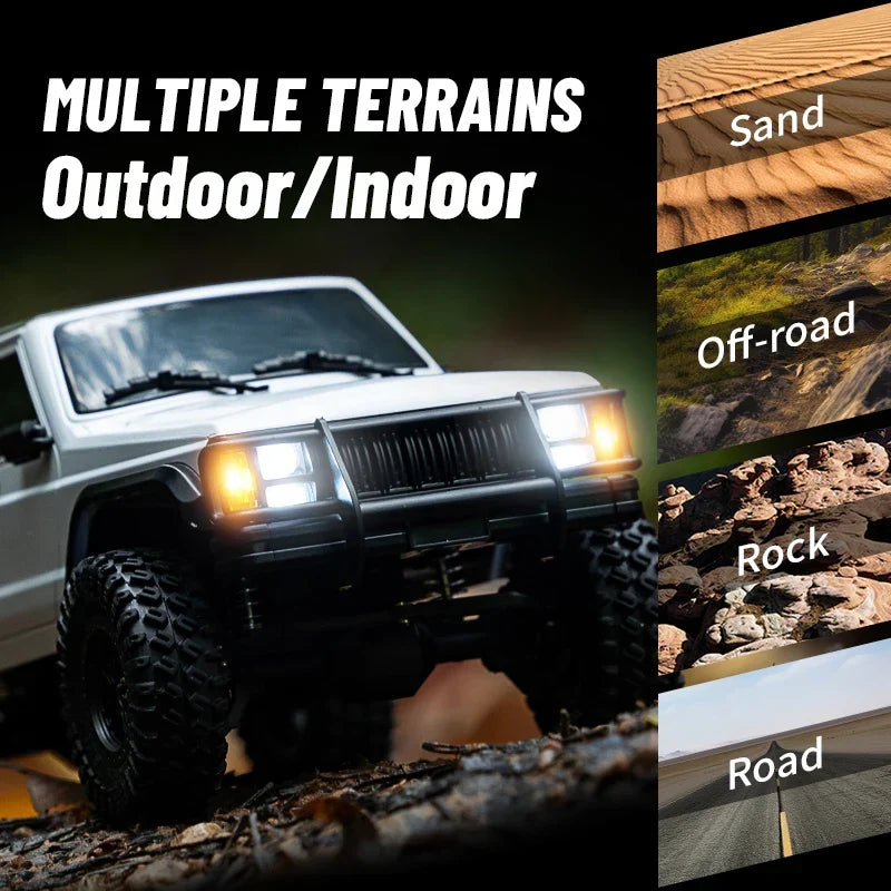 Car RC 1/18 Scale 4WD Off Road Crawler Toy Remote Control 2.4G With 40 Minute Run Time Fall 2025 Gift