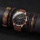 Quartz Watch And Bracelet Kit Nylon Band Casual Gift