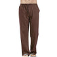 Color Solid Multi-Pocket Linen Men Pants - Casual Breathable Summer Trouser, Large Size