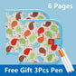 Magic 6-Sided Drawing Board for Kids - Educational Erase Board with 3 Chalk Pens, Transparent & Black Sides, Fun Coloring Activity