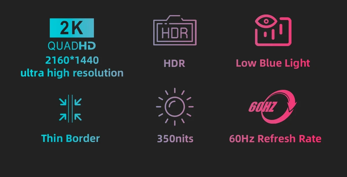 2K 14 Inch Travel-Friendly Monitor 60Hz HDR Light Travel