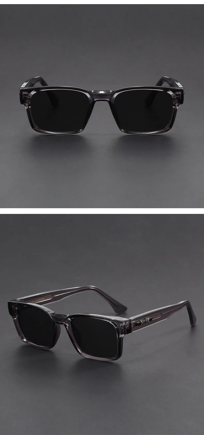mirror lens, anti-mist outdoor driving shades, wide coverage – Men's square frame sunglasses UV400