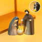 Nativity Scene Ornament Luminous Hand-Held Lamp Folk Art Christmas Decor 2025 Gift