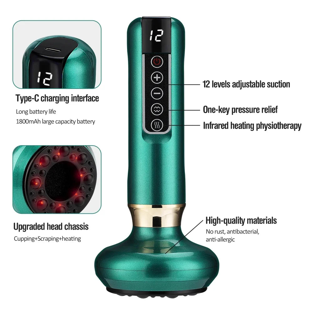 Device Cupping Massage Vacuum Therapy 6 and 12 Levels Back Meridians TikTok Viral Fall 2026 Anti Cellulite Heating
