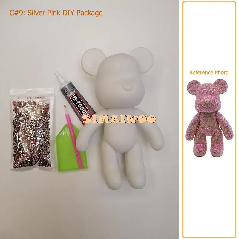 Diamond Painting Kit 5D Full Drill Crystal Bear Doll Christmas 2025 DIY Rhinestone Mosaic Sparkling Household Decor Gift