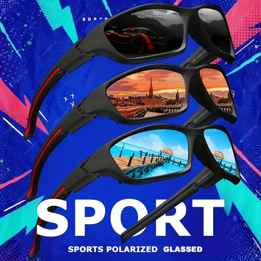 Fashion Polarized Glasses for Men & Women - Outdoor Sports, Cycling, Fishing, Hiking, Golf 2pcs