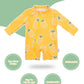 unisex Breathable long-sleeve rash guard - one-piece swimsuit, UPF 50+, pineapple print, for babies and toddlers