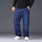 Relaxed Oversized Men's Jeans - High Waist, Stretch Denim